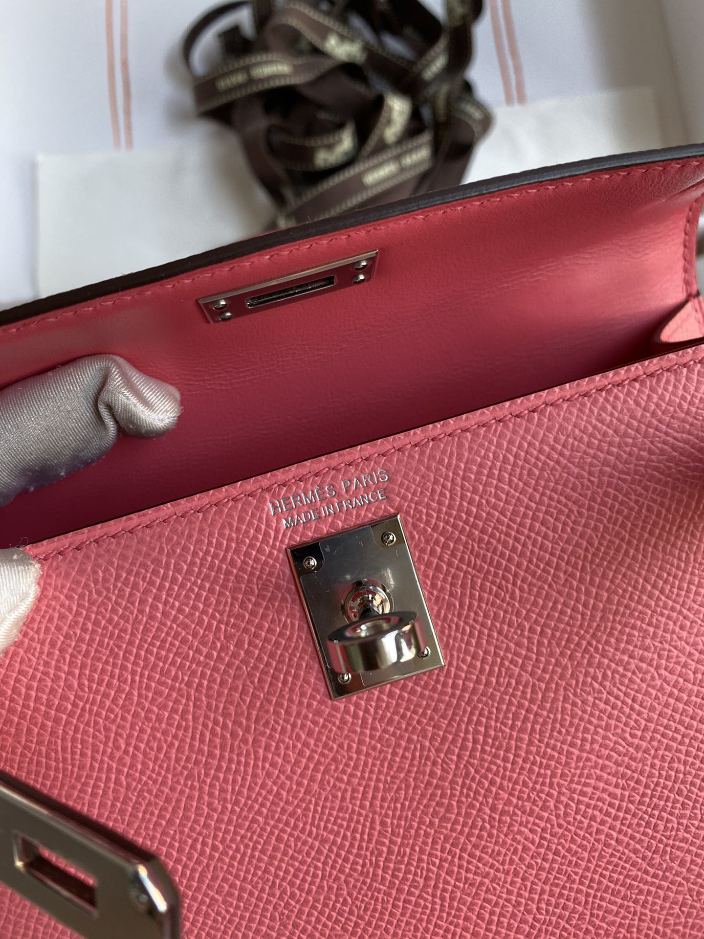 Hermes Kelly Mini II Bag 19CM In Rose Pink Epsom Leather